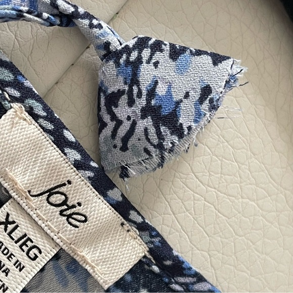 NWT Joie Printed Blouse Parisian  Paisley Keyhole Long Sleeve NWOT XL peasant - Picture 4 of 11